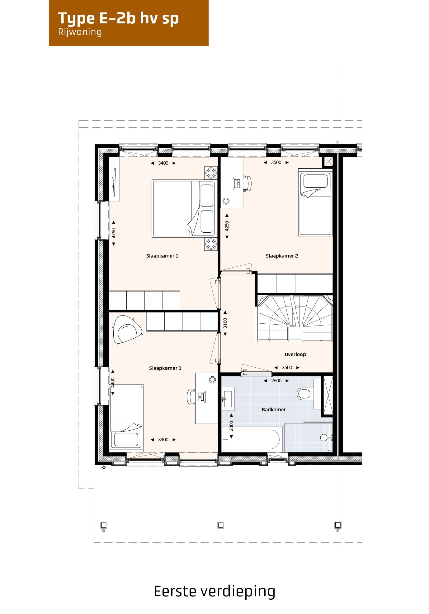Foto 3 van Herenhuizen type E (Bouwnr. 97)