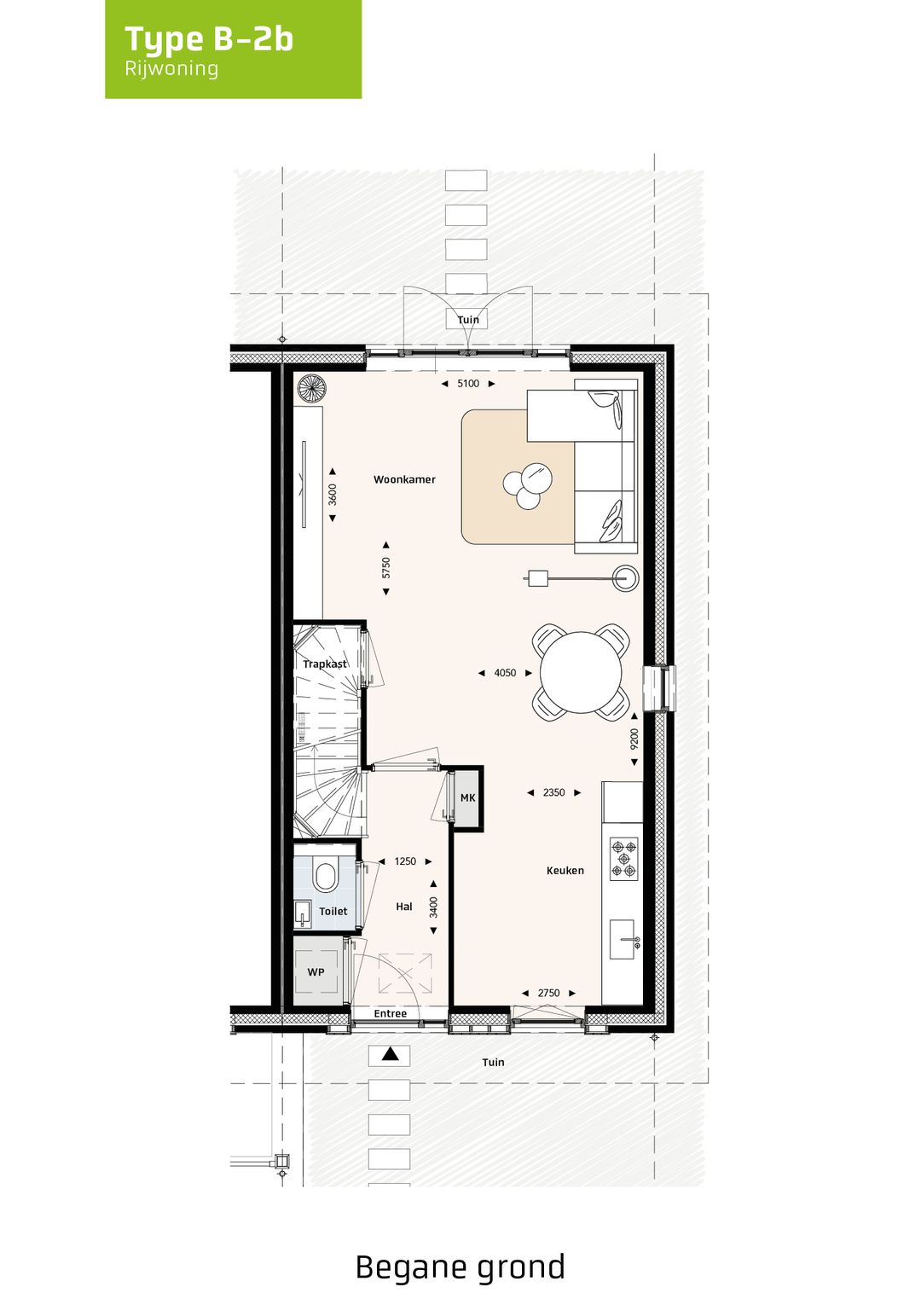 Foto 2 van Rijwoningen type B (Bouwnr. 93)