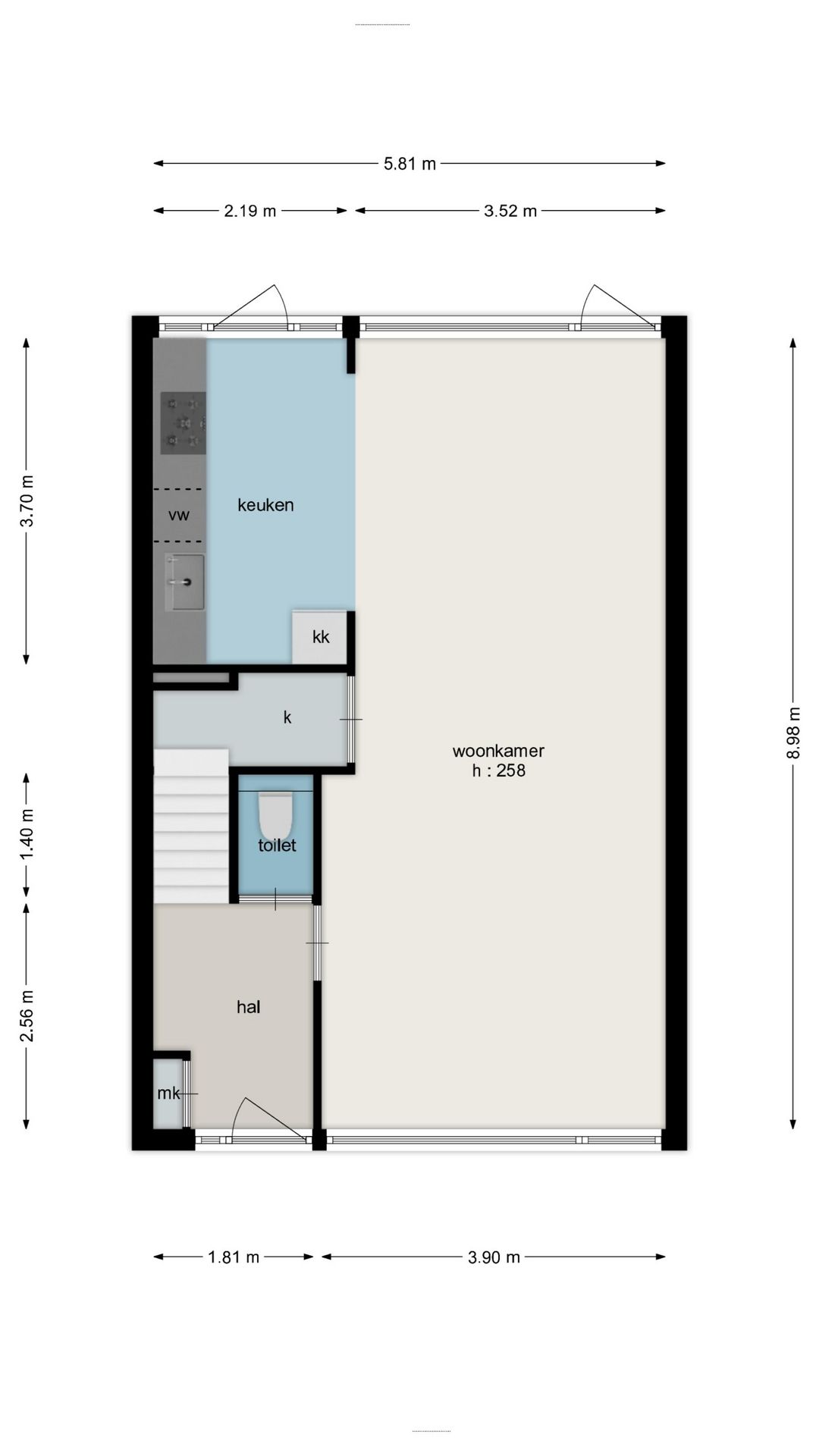 Move-in ready terraced house with modern kitchen and south-facing garden in Meilust-Noord — 45