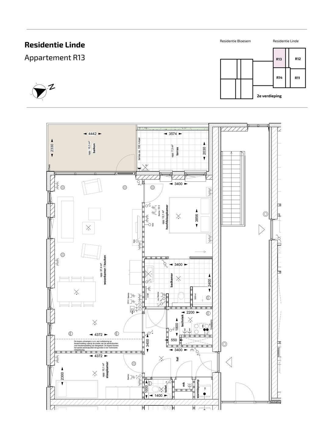 Foto 2 van Appartement (Bouwnr. R-13)