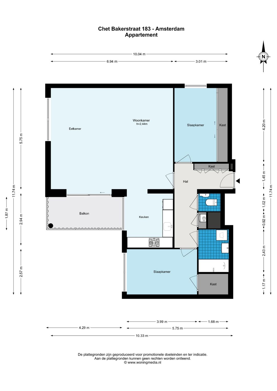 Bright Corner Apartment with Balcony and Parking in Park Haagseweg — 32