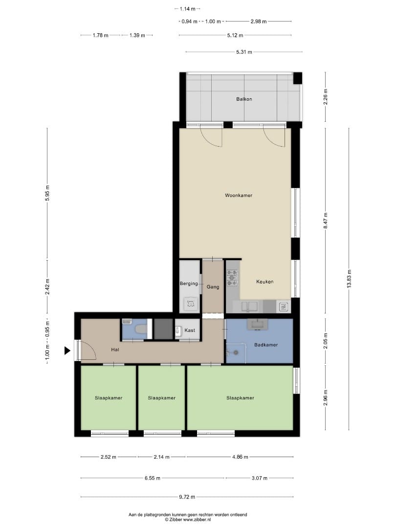 Bright corner apartment with balcony, private parking and excellent Amsterdam connections — 38