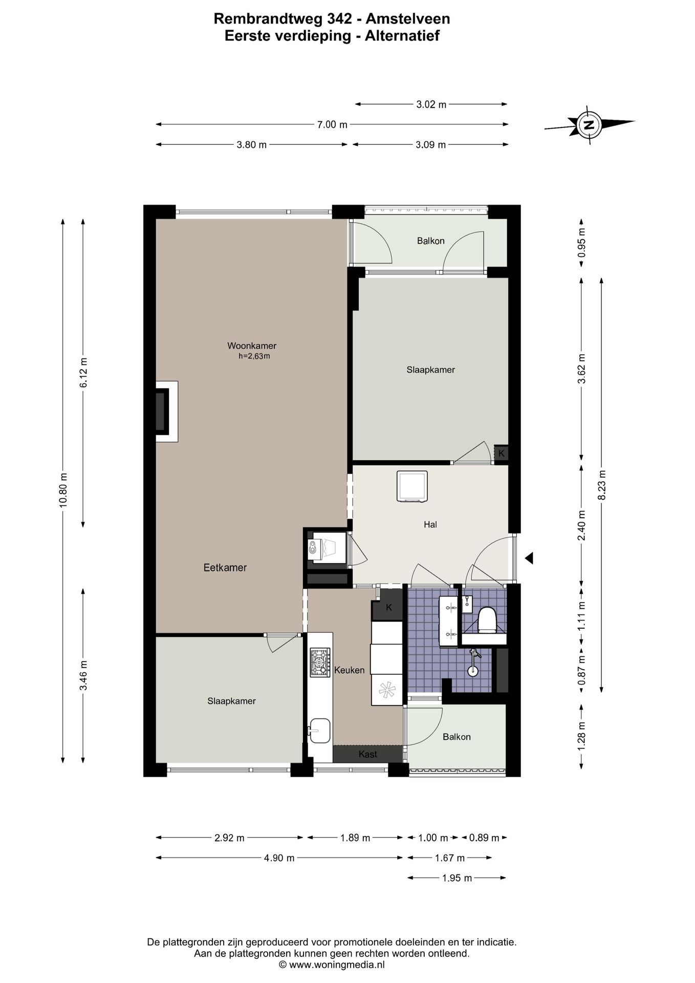 Bright and spacious apartment with two balconies in popular Elsrijk district — 21