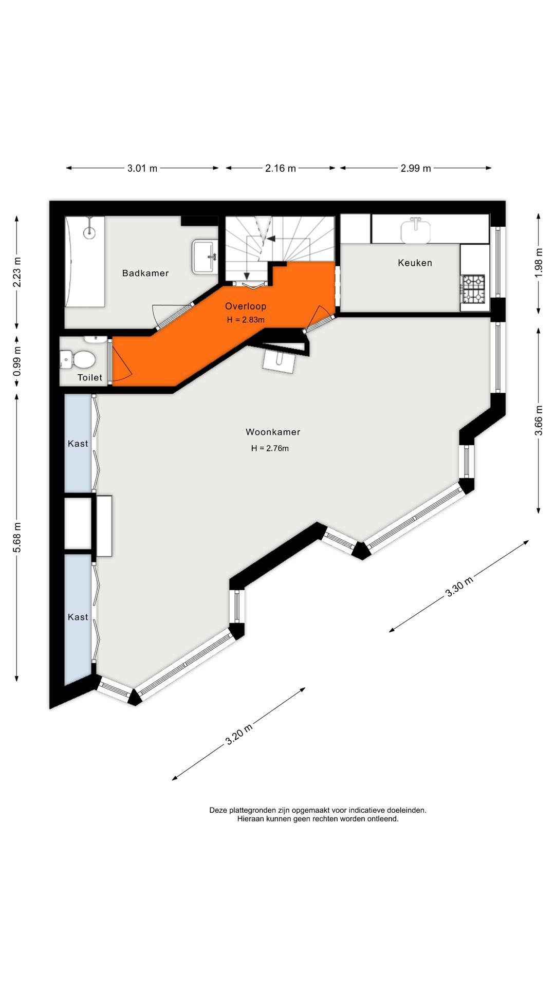 Charming corner apartment with three bedrooms and a spacious sunny roof terrace in the historic centre of Deventer — 26