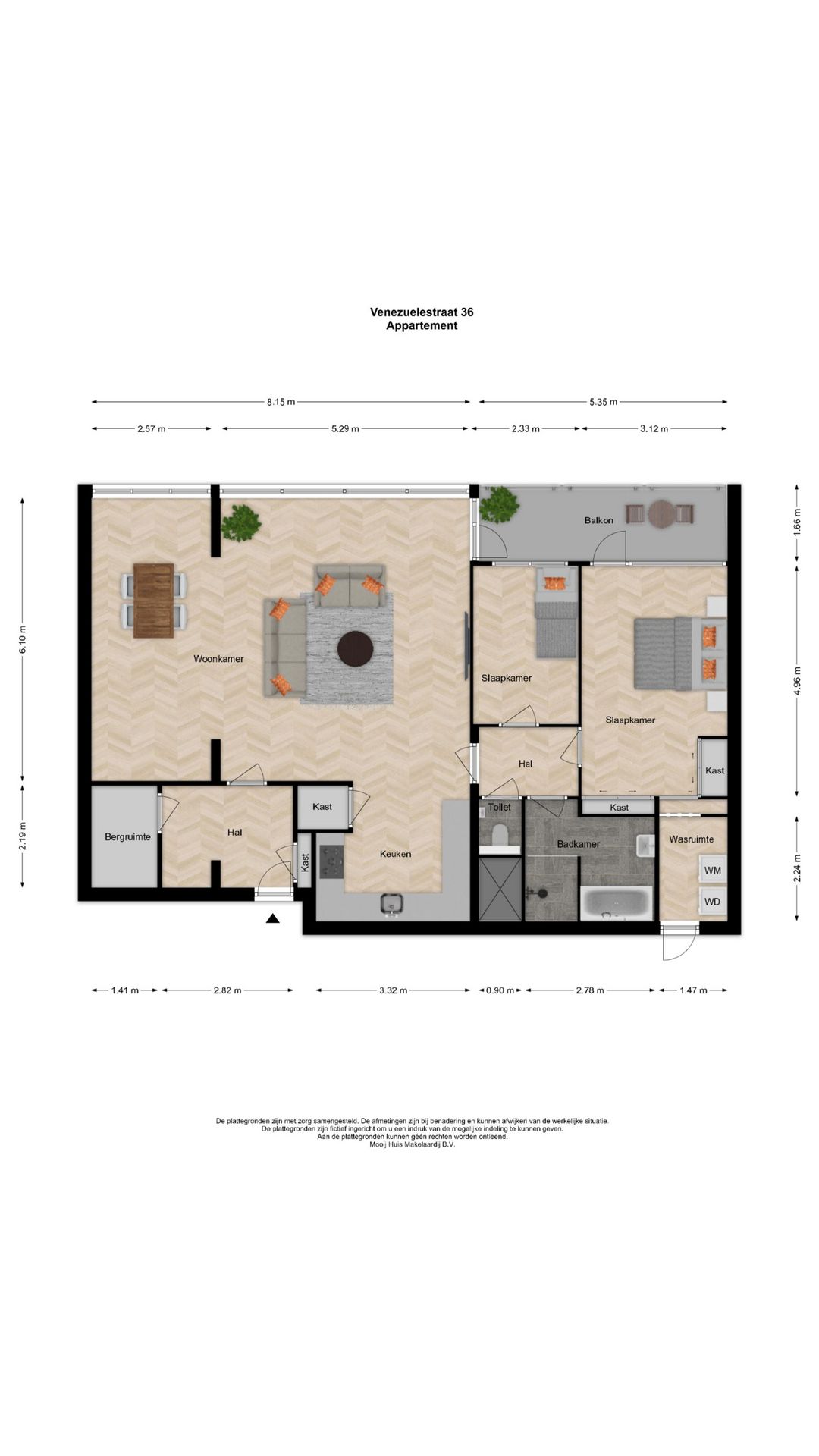 Turn-key apartment in popular Kerk & Zanen district with sunny balcony — 35