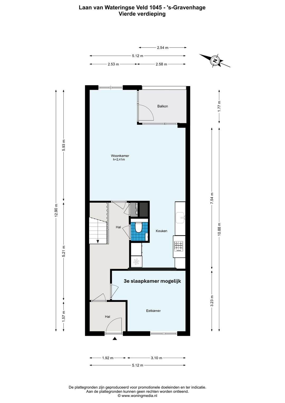 Spacious Maisonette with Balcony and Private Parking in Den Haag Lage Veld — 26