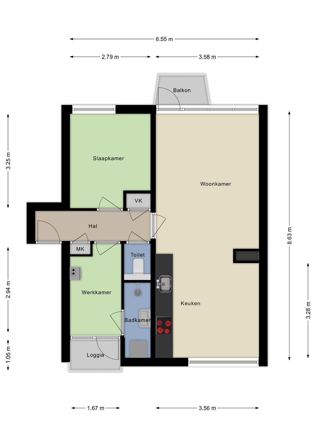Renovated Centre-Located Apartment with Balcony near Baronie Shopping — 16