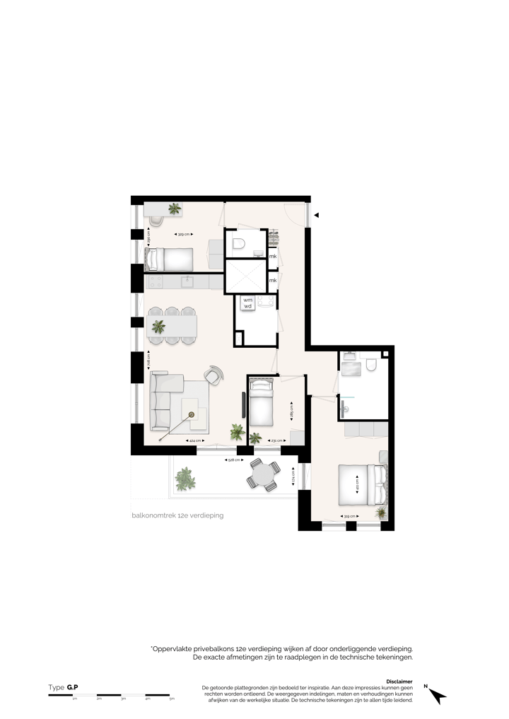 Foto 4 van Vierkamer appartementen met uitzicht (Bouwnr. G.16.265)