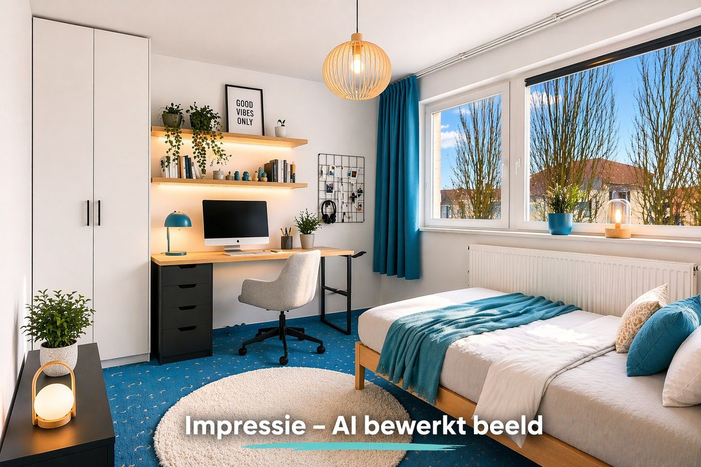 Light terraced home with garden on green parkway — 34