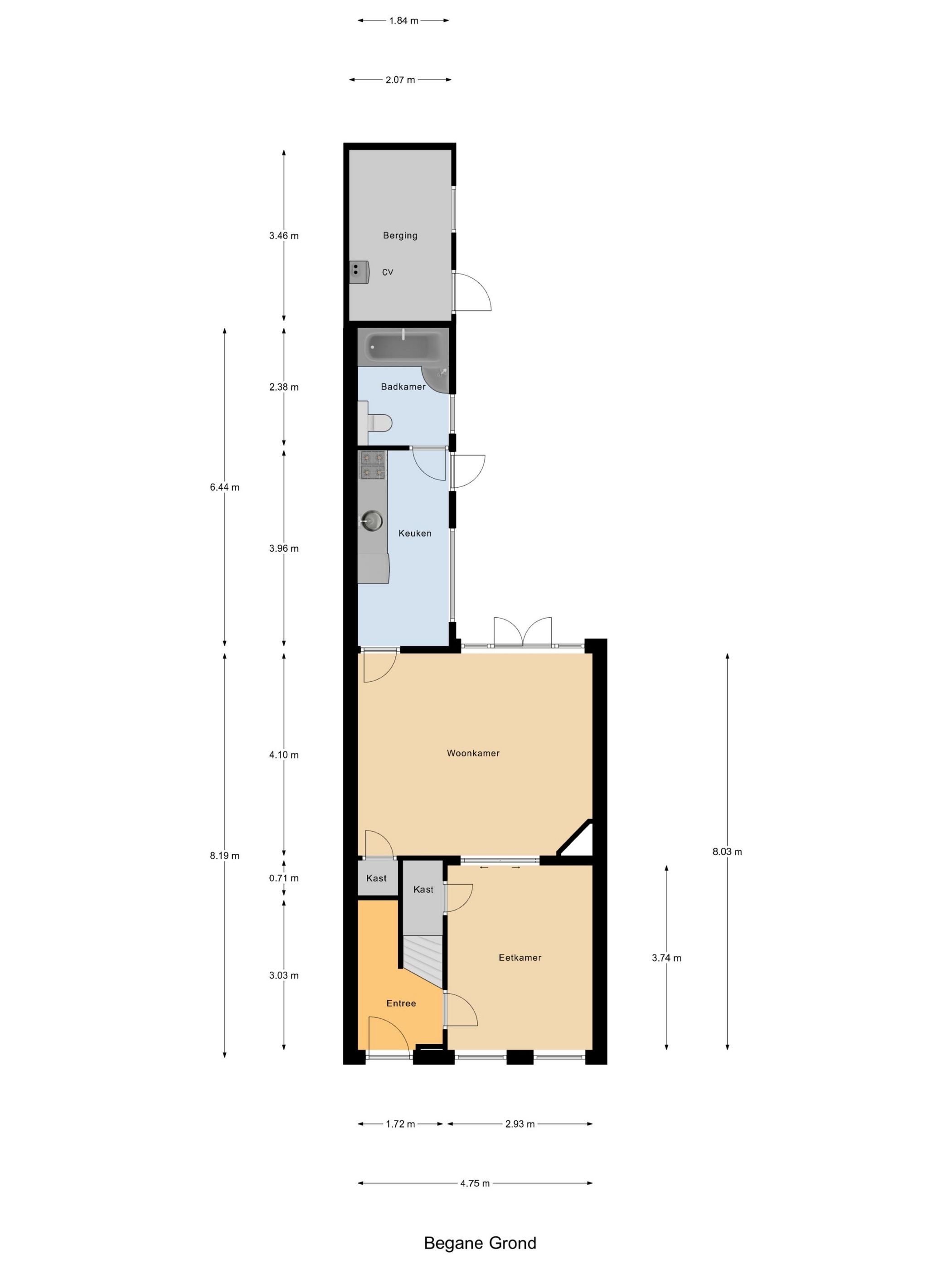 Characteristic terraced house near Hoorn city center and train station — 45