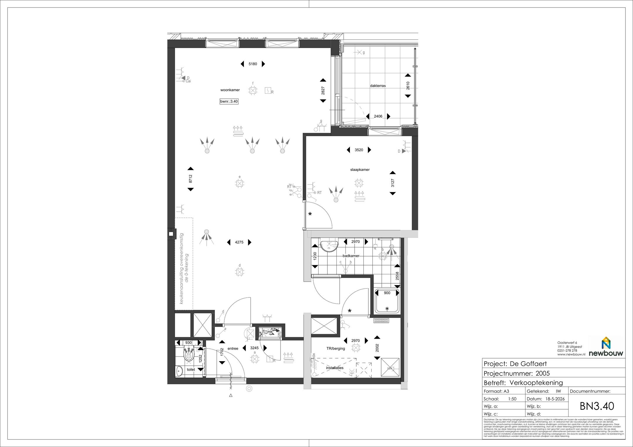 Foto 9 van Tweekamerappartement royaal (Bouwnr. 3.40)