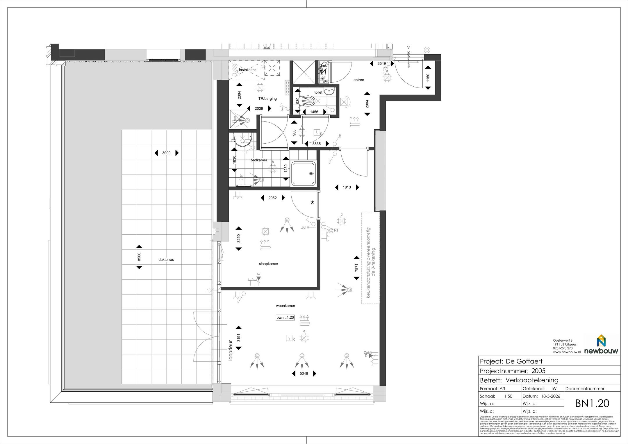 Foto 9 van Tweekamerappartement compact (Bouwnr. 1.20)