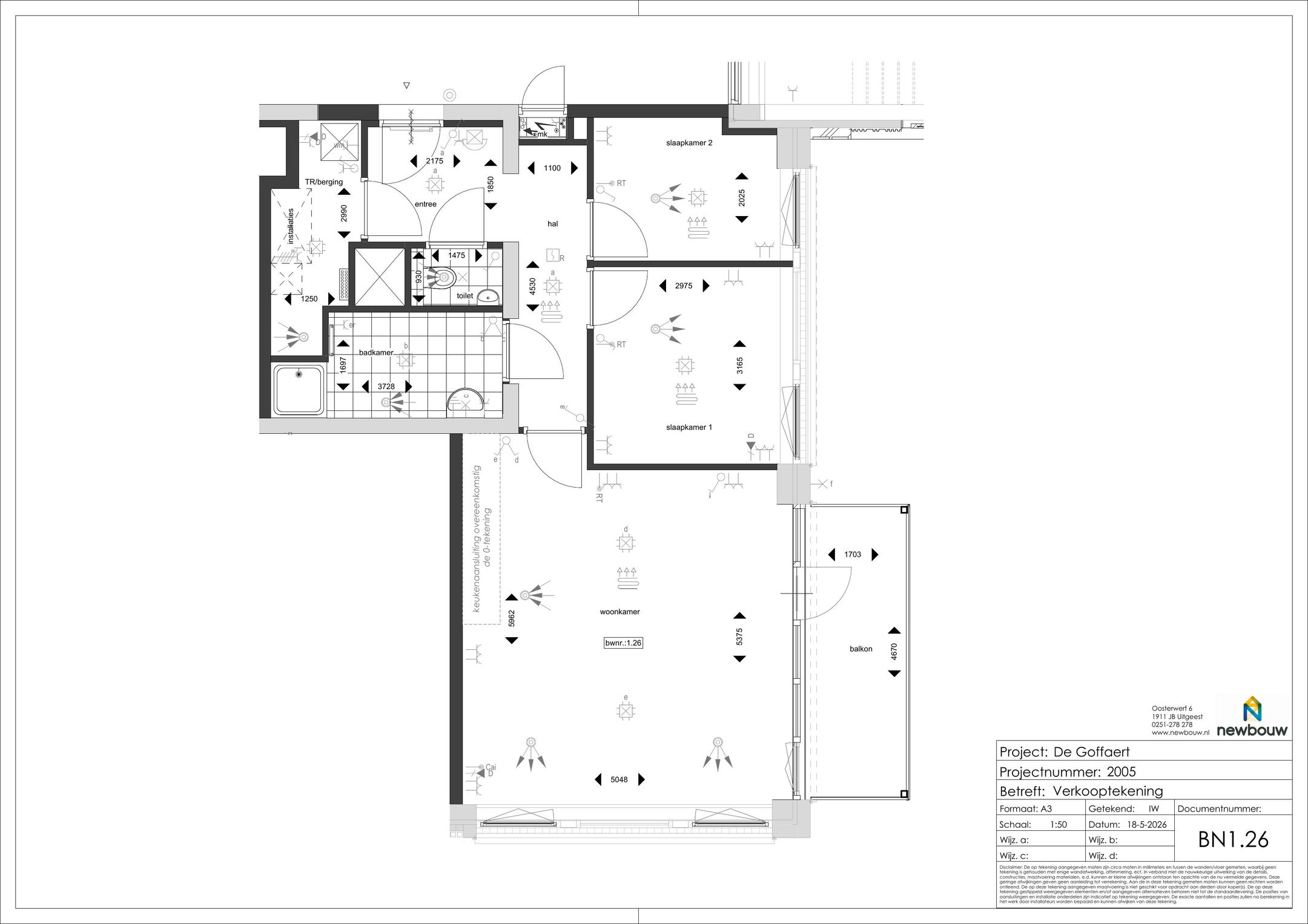 Foto 9 van Driekamerappartement 1e, 2e en 3e verdiepin (Bouwnr. 1.26)