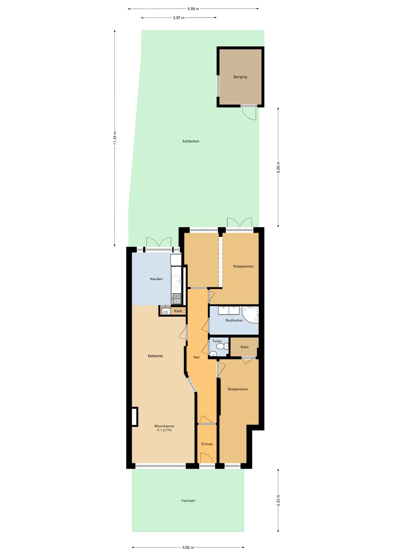 Charming 1930s Ground Floor Apartment with Deep Southwest Garden in The Hague — 33
