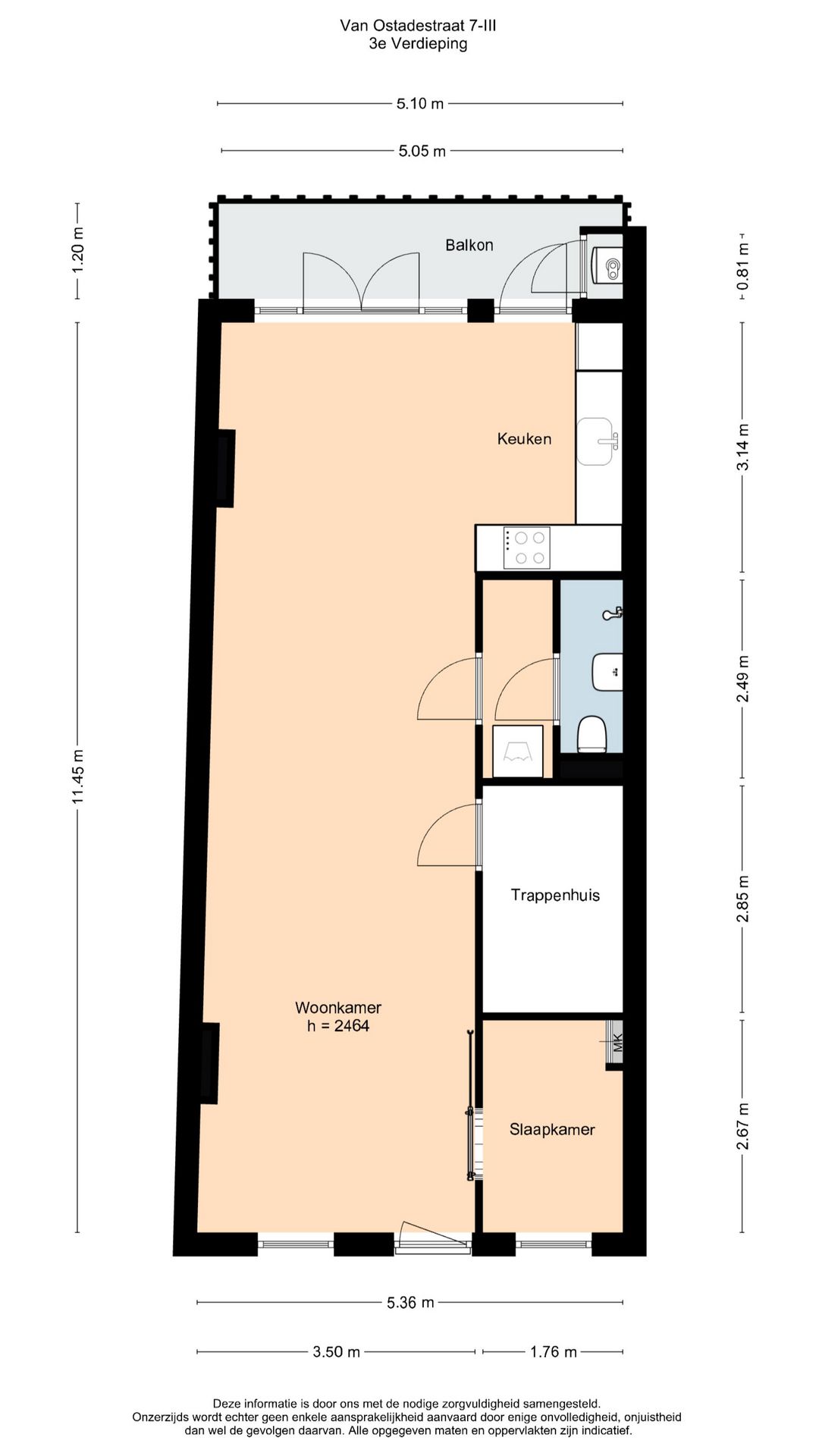 Foto 42 van Van Ostadestraat 7-3