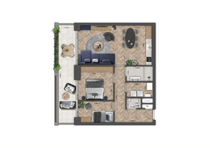 Foto 3 van Appartement (Bouwnr. 15)