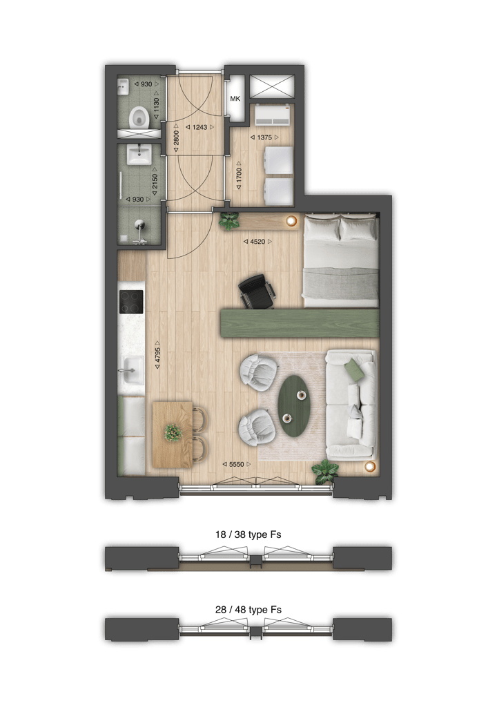 Foto 2 van Studio (Bouwnr. 18)