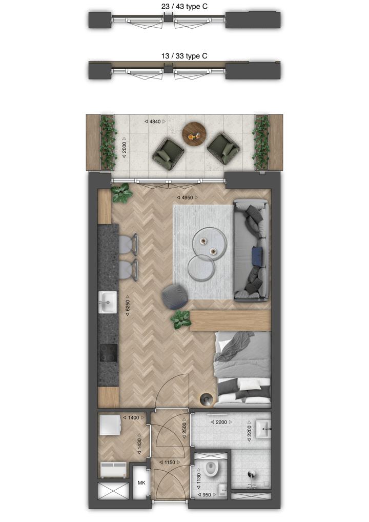 Foto 2 van Studio (Bouwnr. 13)