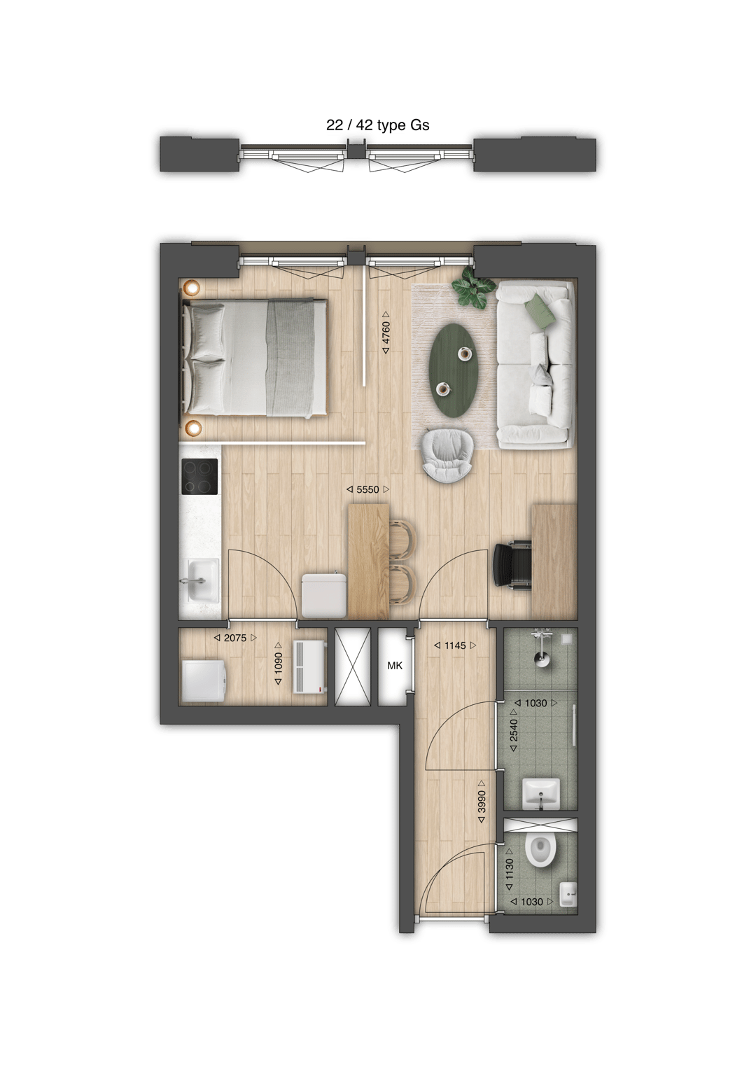 Foto 2 van Studio (Bouwnr. 42)