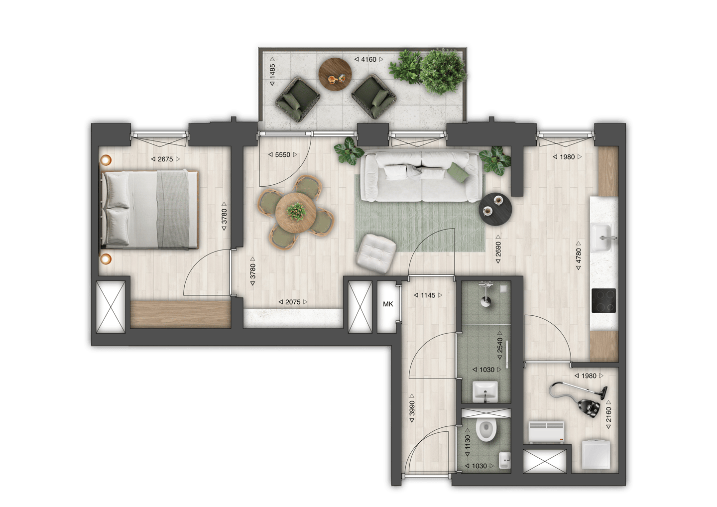 Foto 4 van Appartement (Bouwnr. 57)