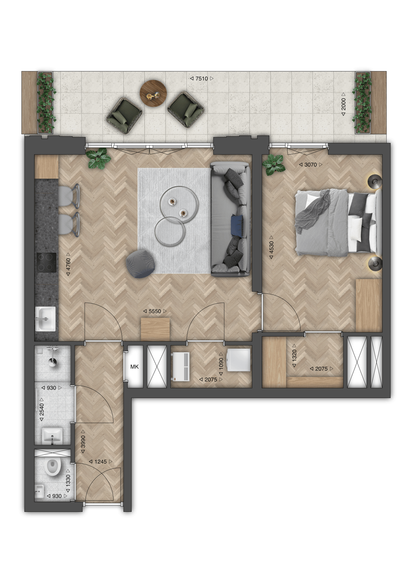 Foto 5 van Appartement (Bouwnr. 2)
