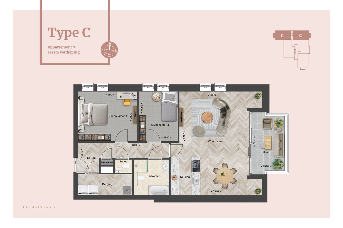 Foto 4 van Het Berghuys - appartement 7 (Bouwnr. 7)