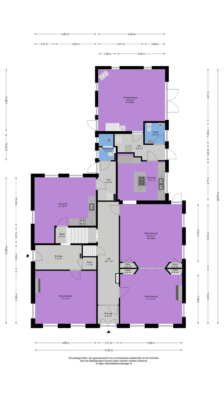 Plattegrond – Veenhoopsweg 59, Smilde