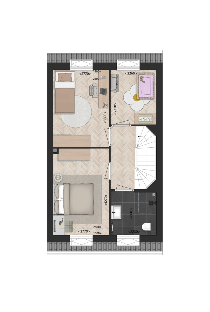 Foto 4 van Drie-onder-een-kapwoning (Bouwnr. 12)