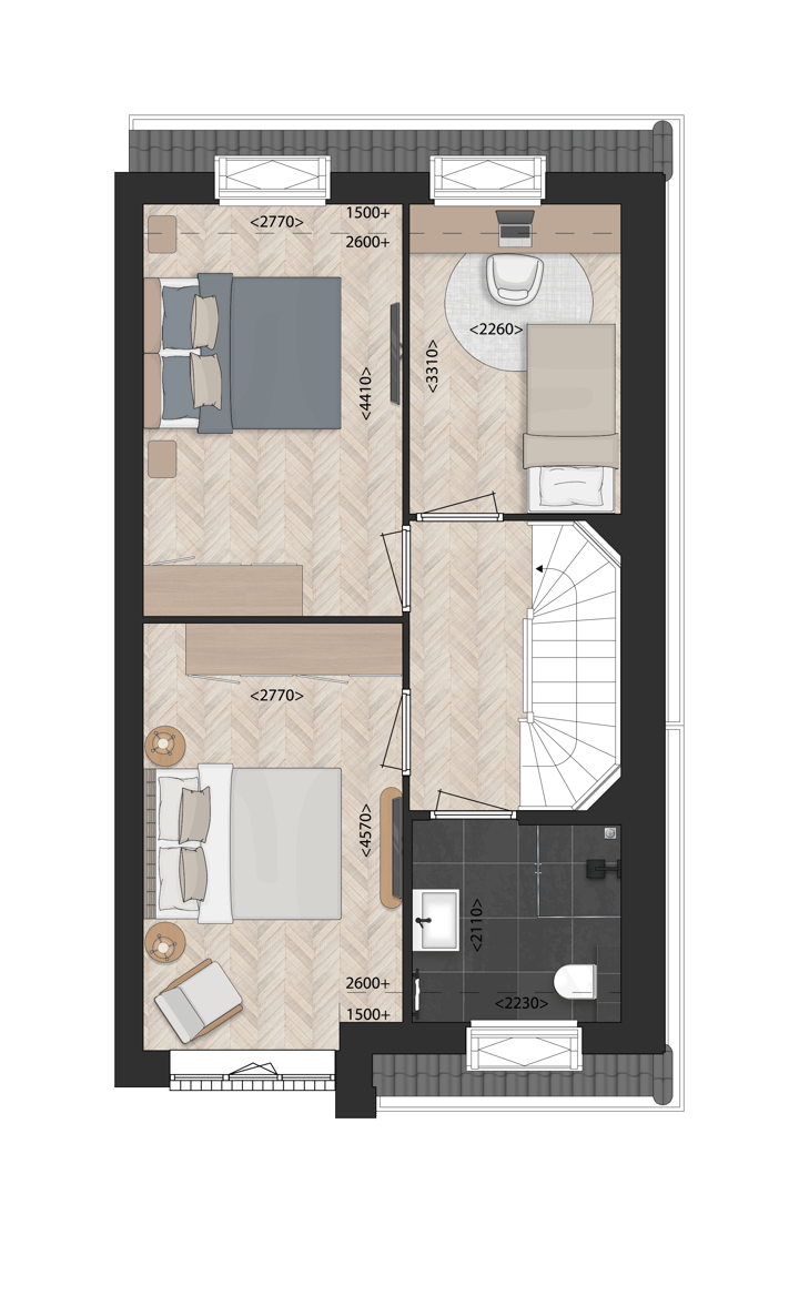 Foto 3 van Twee-onder-een-kapwoning (Bouwnr. 26)