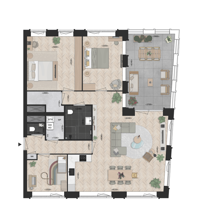Foto 3 van Penthouse appartement (Bouwnr. 50)