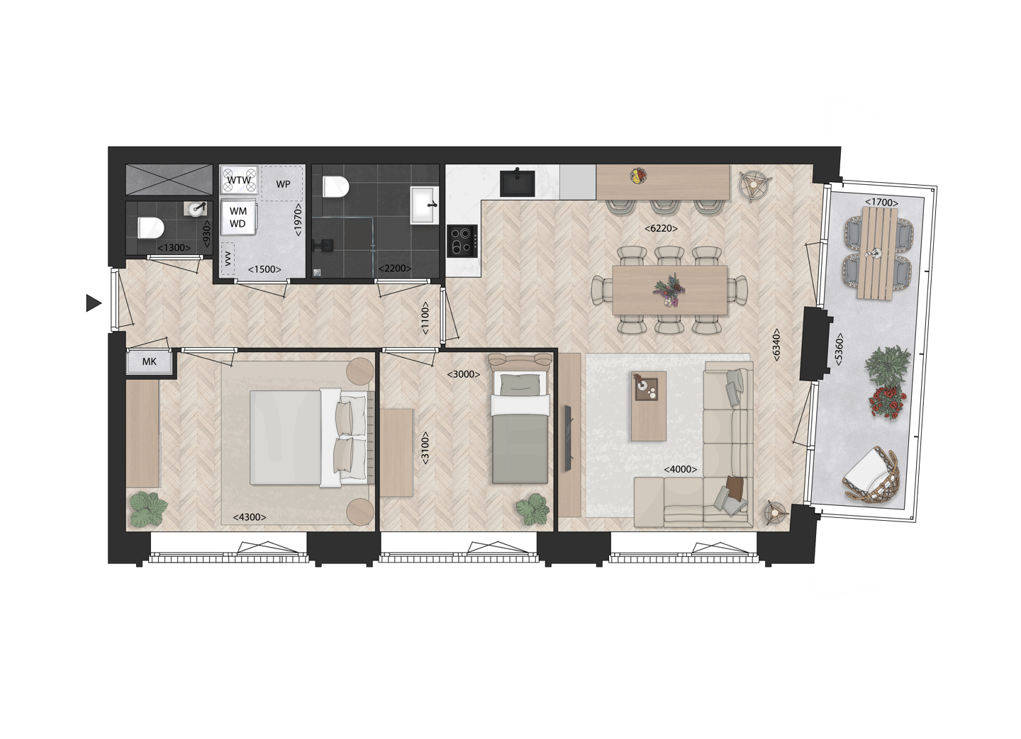 Foto 4 van Hoekappartement (Bouwnr. 46)