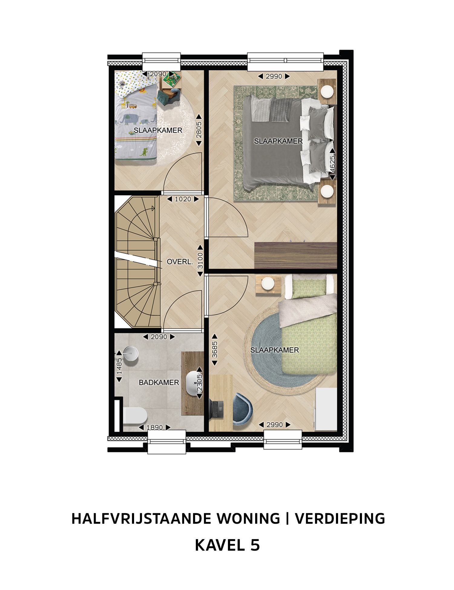 Foto 9 van Halfvrijstaande woningen (Bouwnr. 5)
