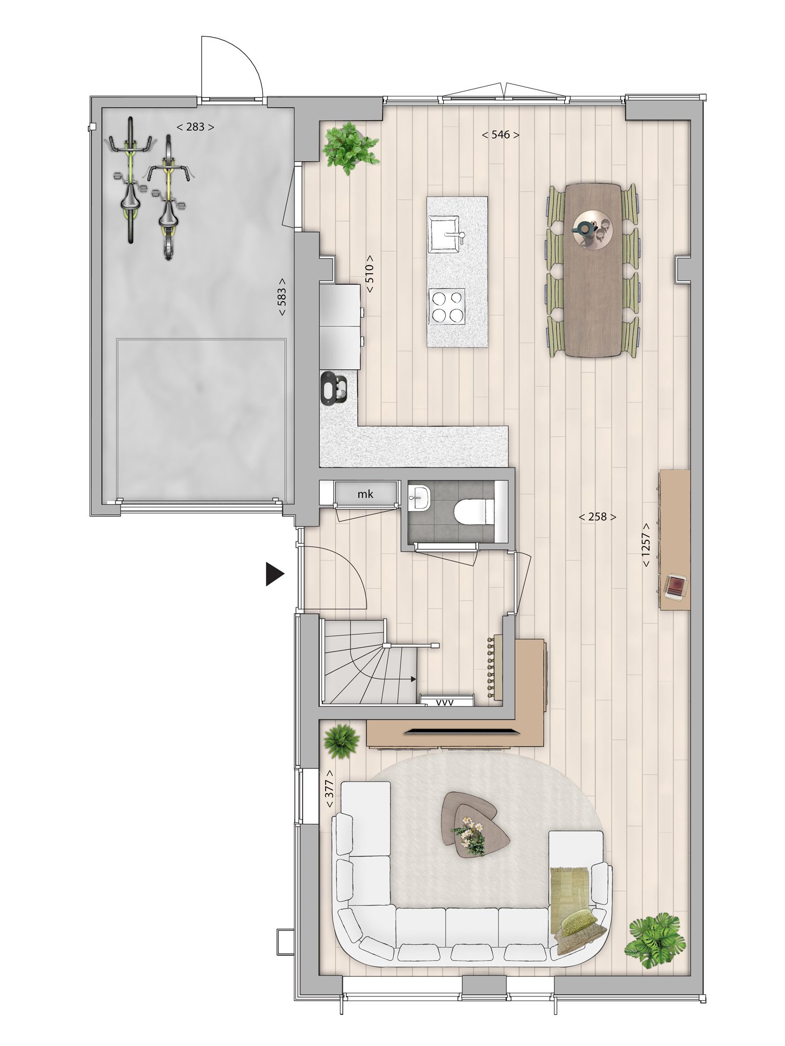 Halfvrijstaande woning (Bouwnr. 40) Leeuwarden - Aanzicht 3