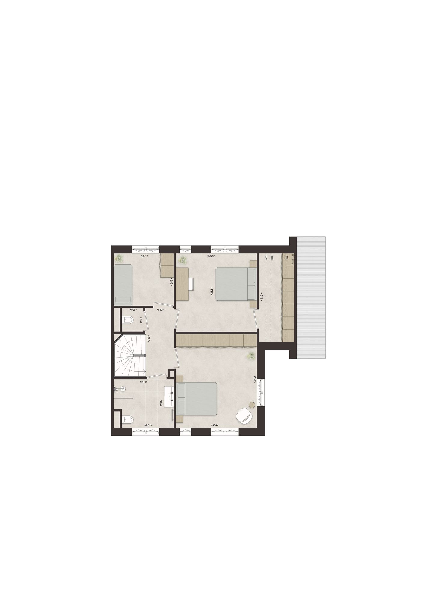 Photo 5 of L72 - Royale hoekwoning dwarskap en uitbouw (Bouwnr. 51)
