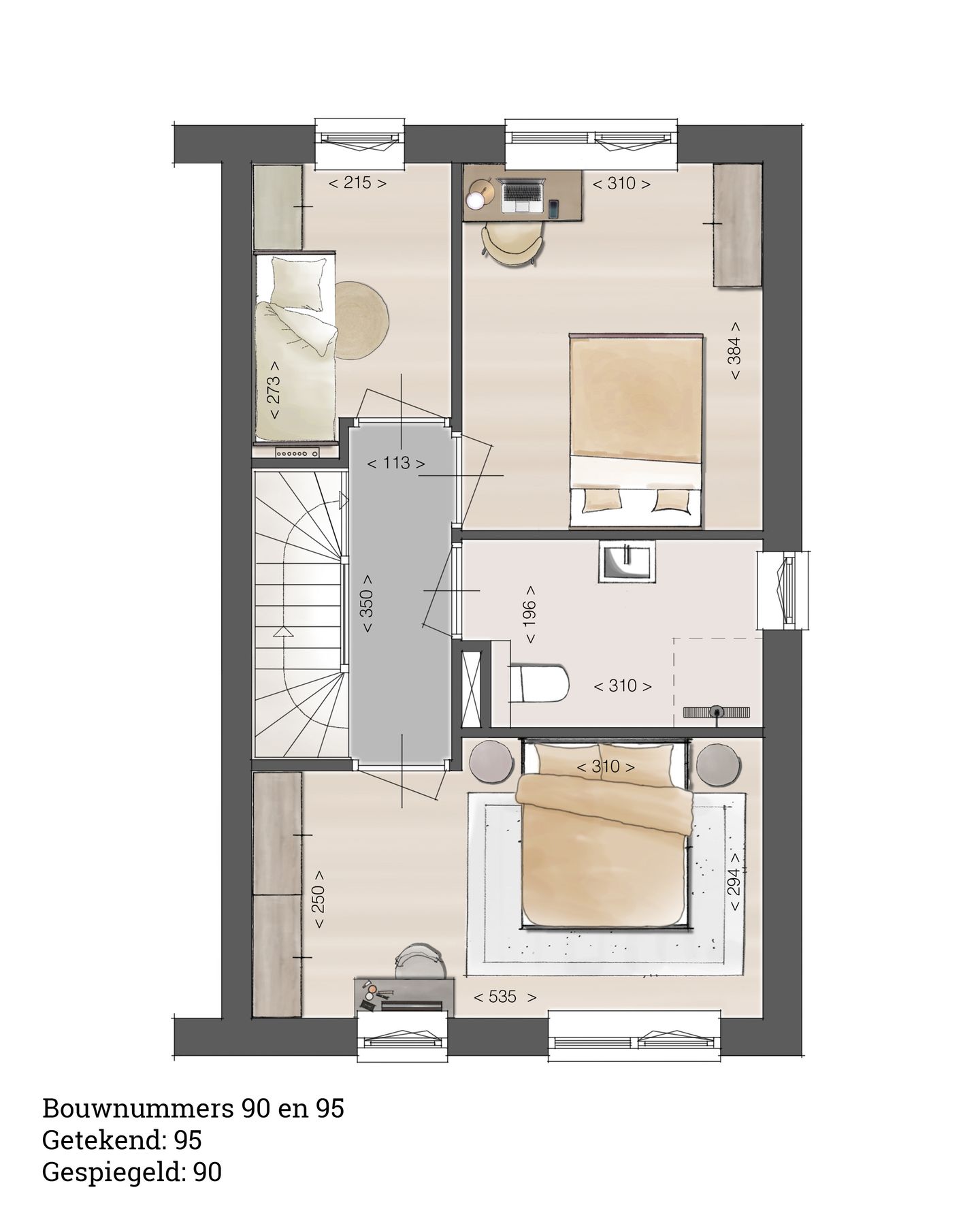 Foto 4 van Tussenwoning (Bouwnr. 91)
