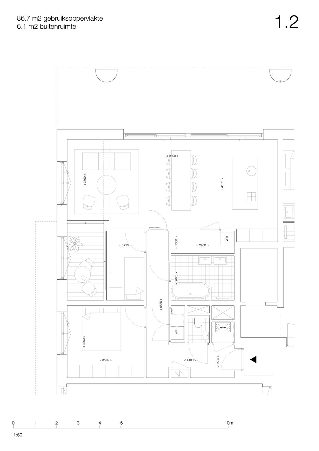 Foto 11 van Driekamerappartement (Bouwnr. 1.2)