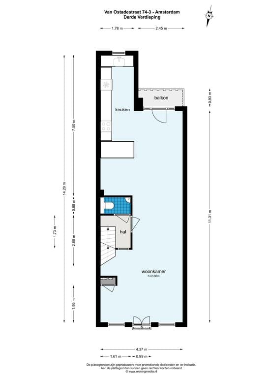Foto 27 van Van Ostadestraat 74-3