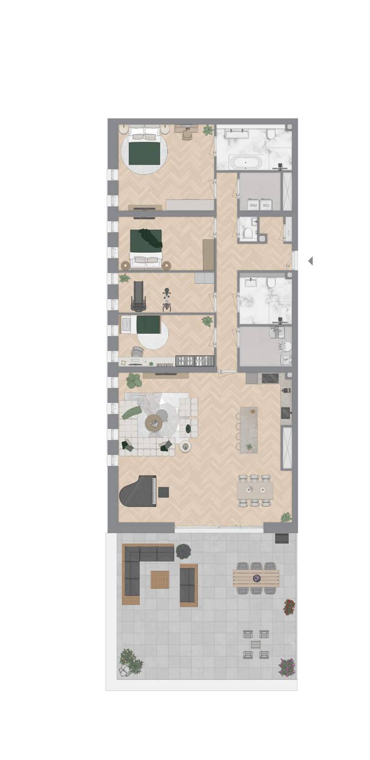 Foto 3 van Pauwentuin Voorlei Penthouse (Bouwnr. 22)
