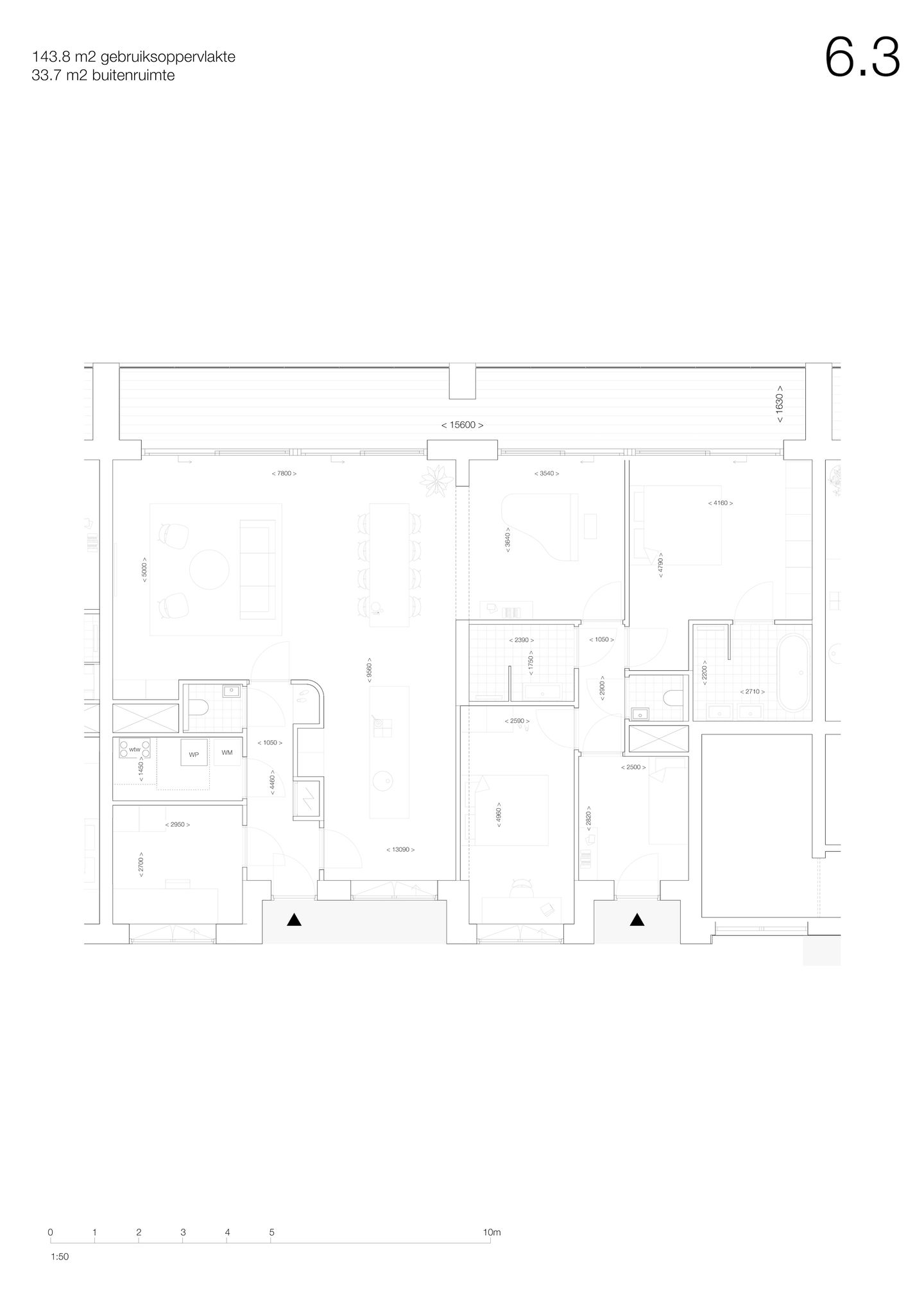 Foto 14 van Vier/vijfkamerappartement (Bouwnr. 6.3)