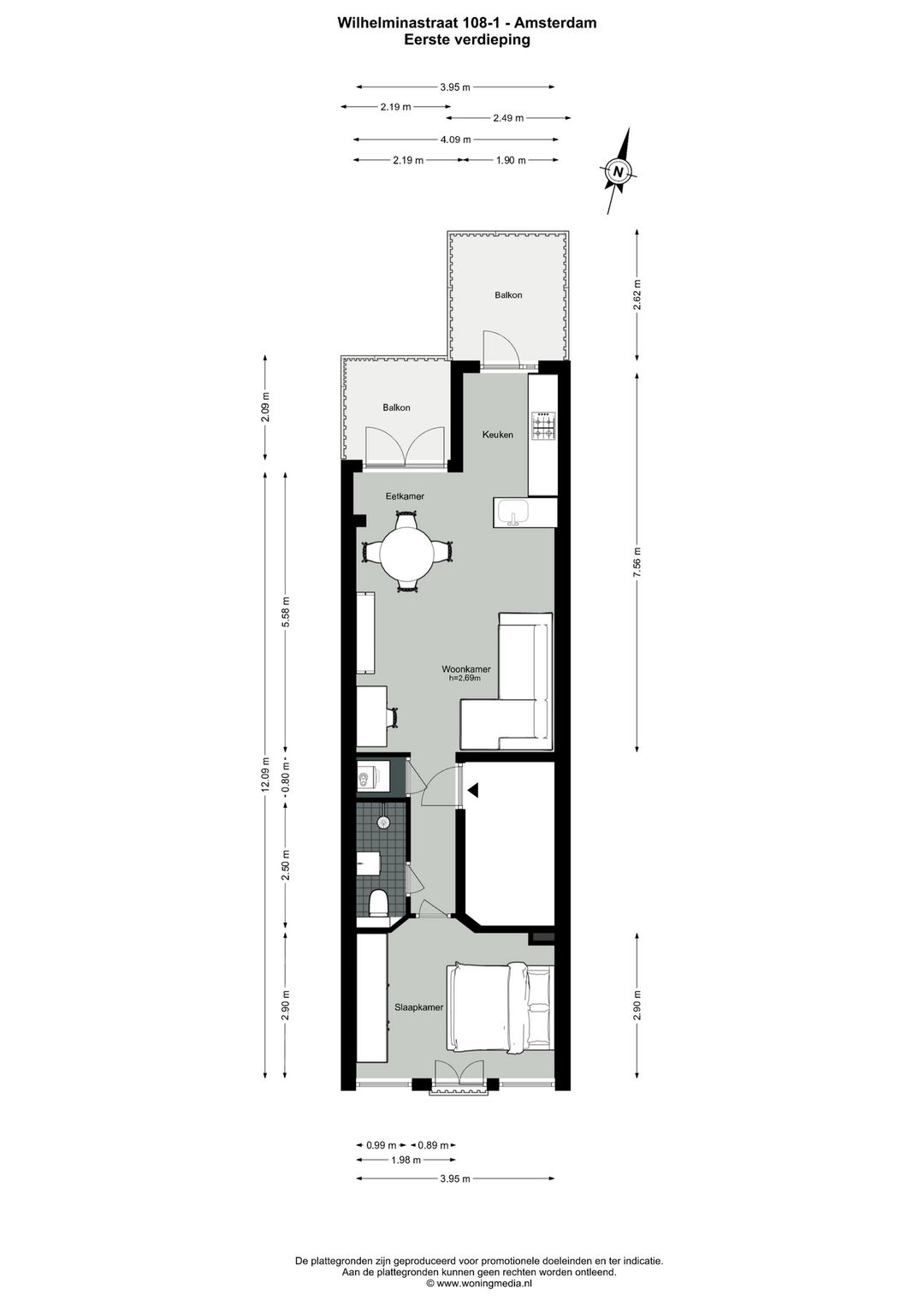 Stylish Oud-West Apartment with Two Terraces on Freehold Land — 23