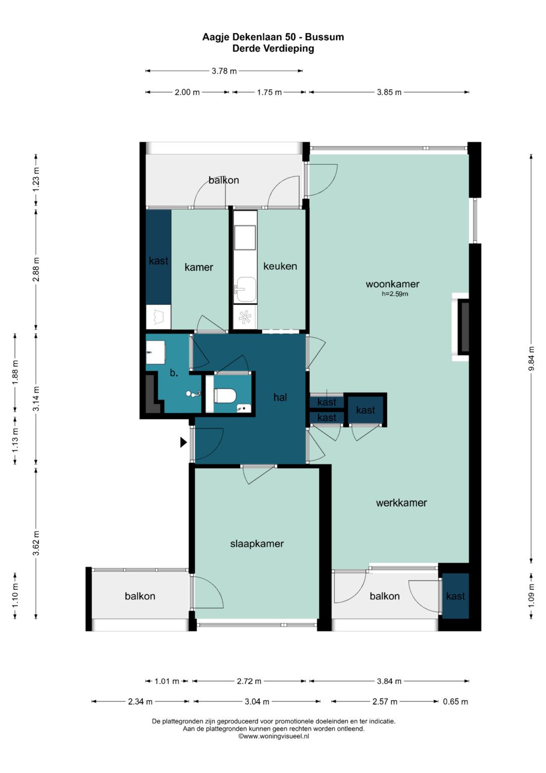 Spacious and Light 3-Room Corner Apartment with Three Balconies in Bussum Oostereng — 31