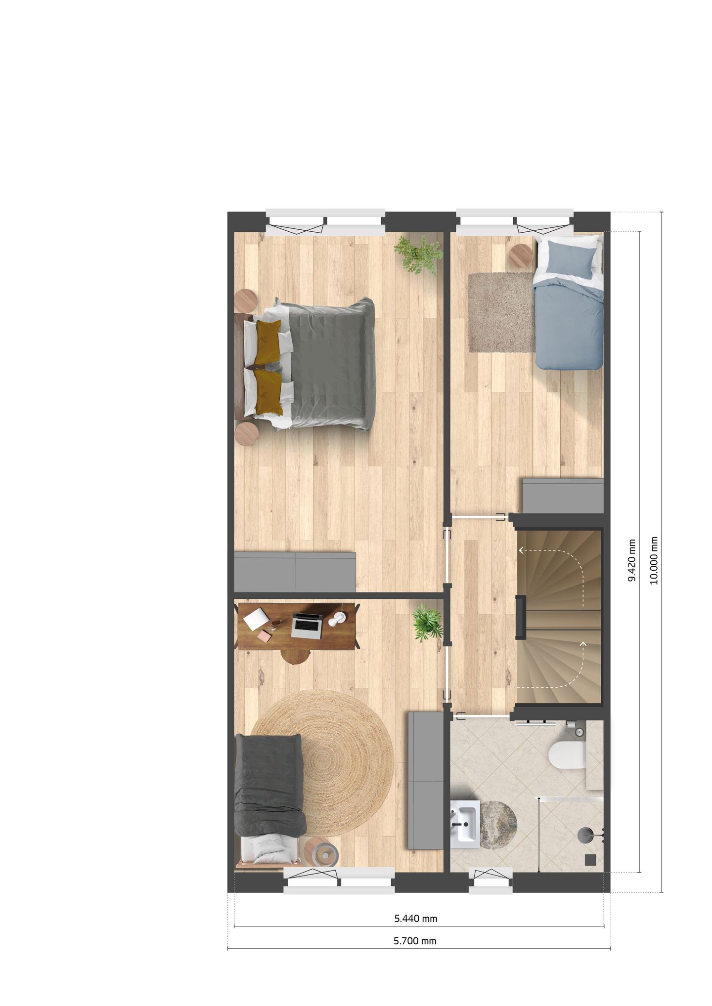 Foto 10 van Tussenwoning (Bouwnr. 2)
