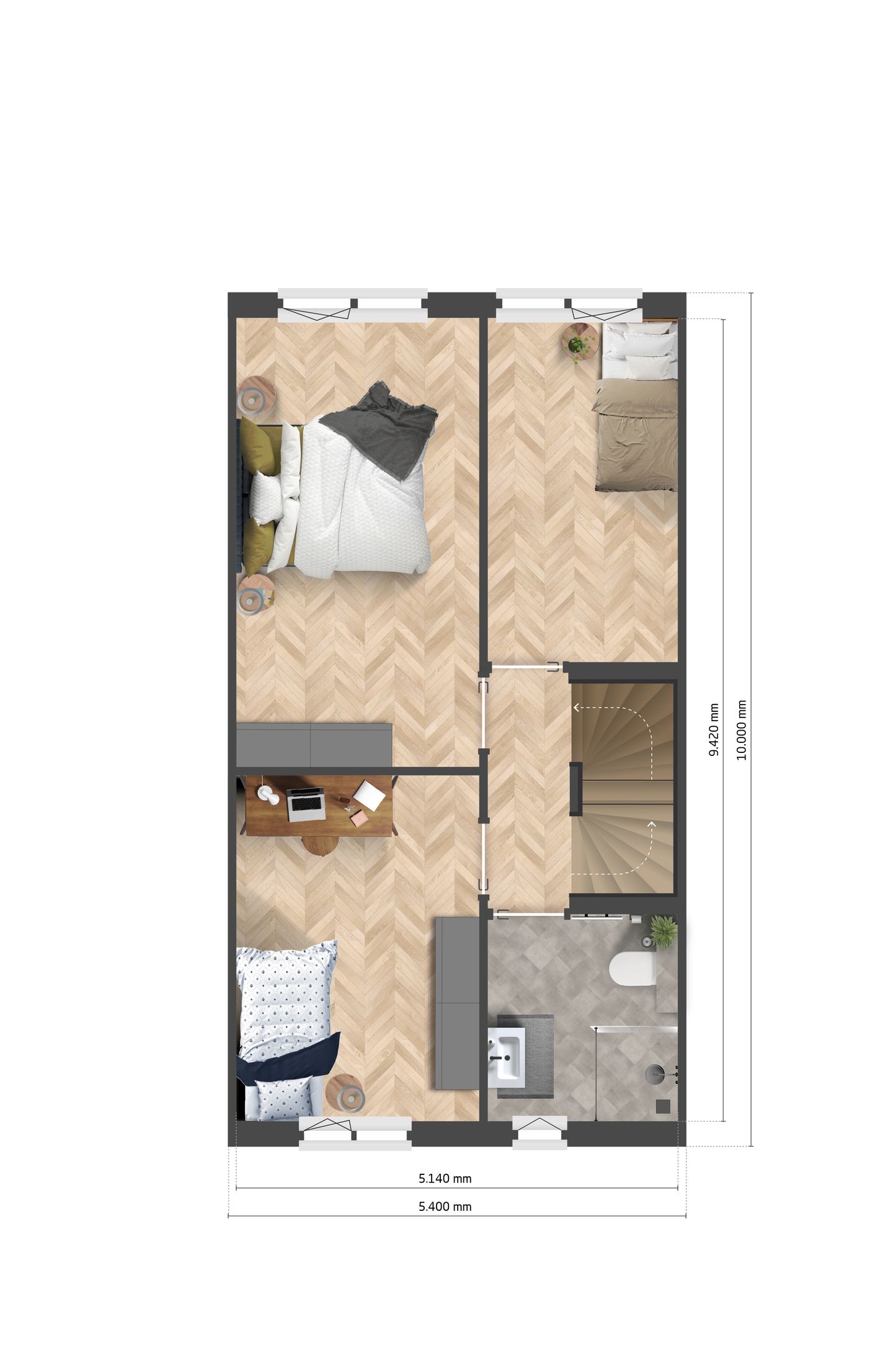 Foto 10 van Tussenwoning (Bouwnr. 56)