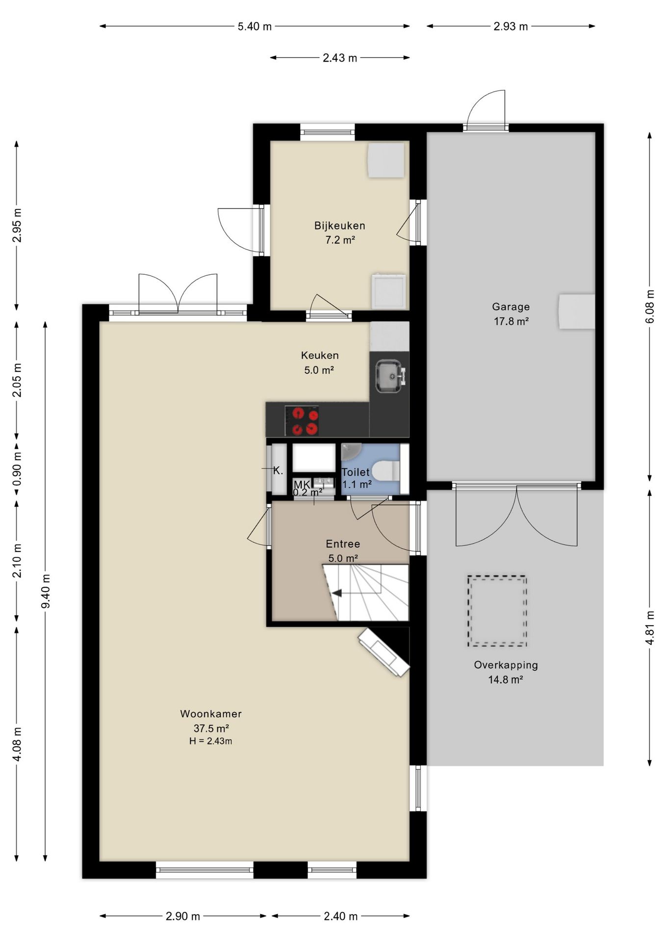 Spacious and Well-Maintained Semi-Detached Home with Garage and Modern Amenities — 55
