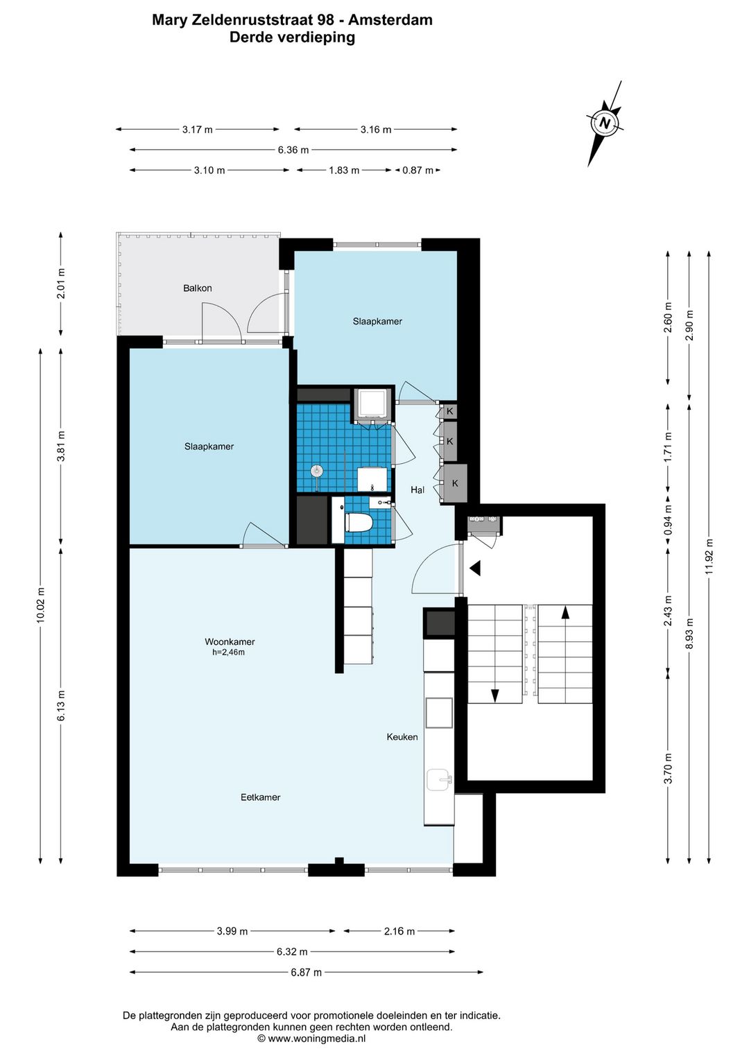Renovated 3-Room Apartment with South-Facing Balcony near Oosterpark — 22