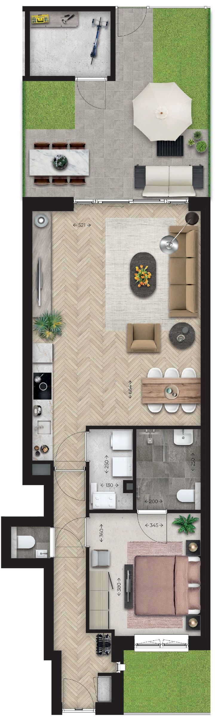 Foto 4 van Benedenwoning met tuin (Bouwnr. 6)