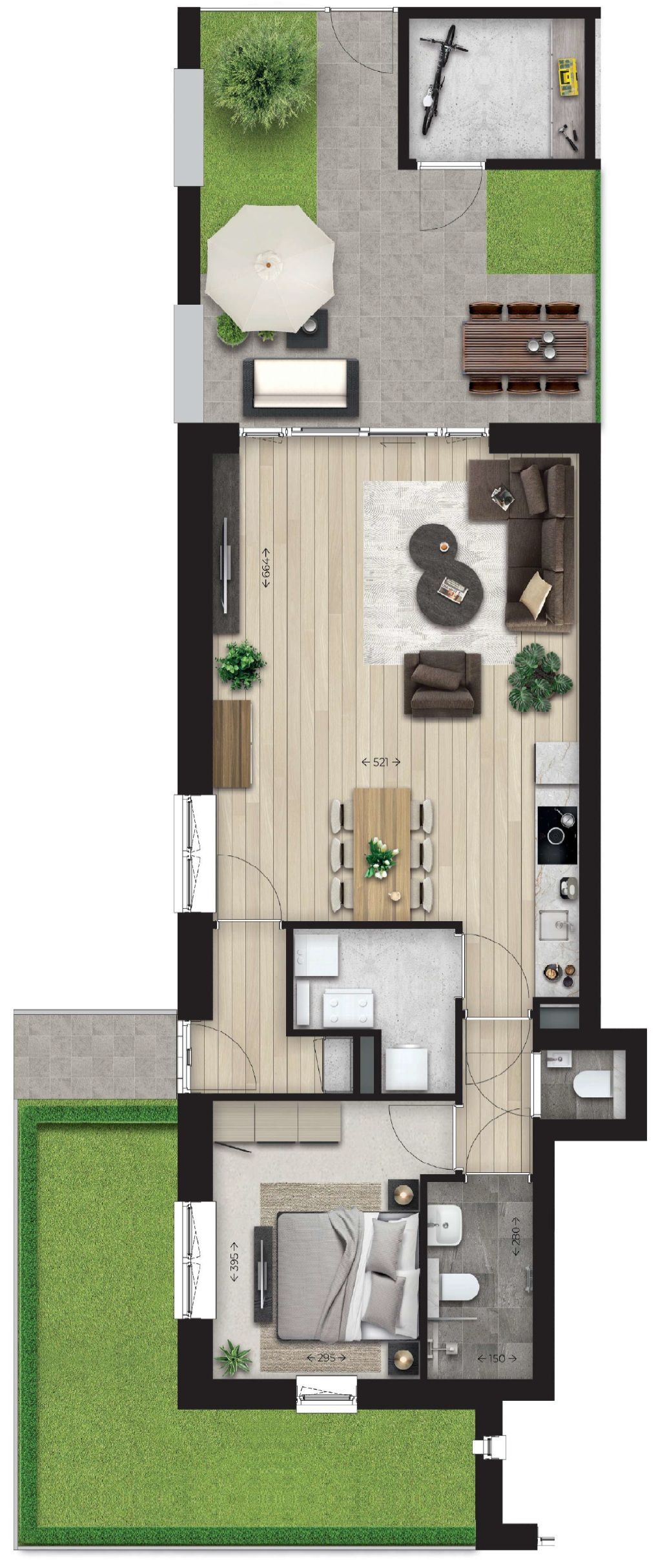 Foto 6 van Benedenwoning met tuin (Bouwnr. 5)