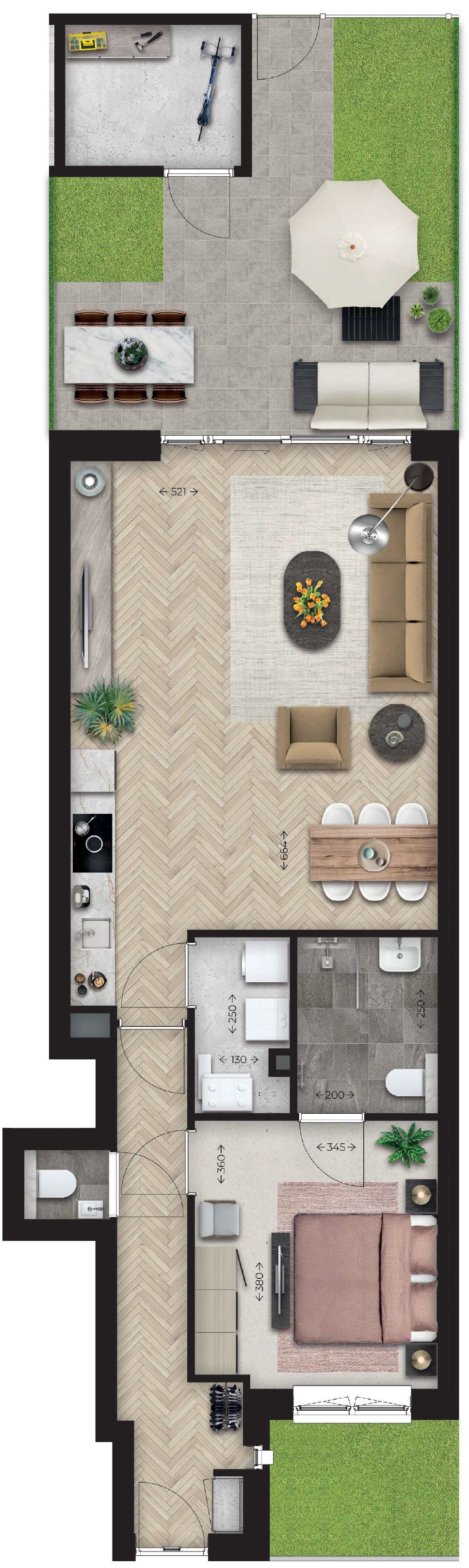 Foto 6 van Benedenwoning met tuin (Bouwnr. 7)