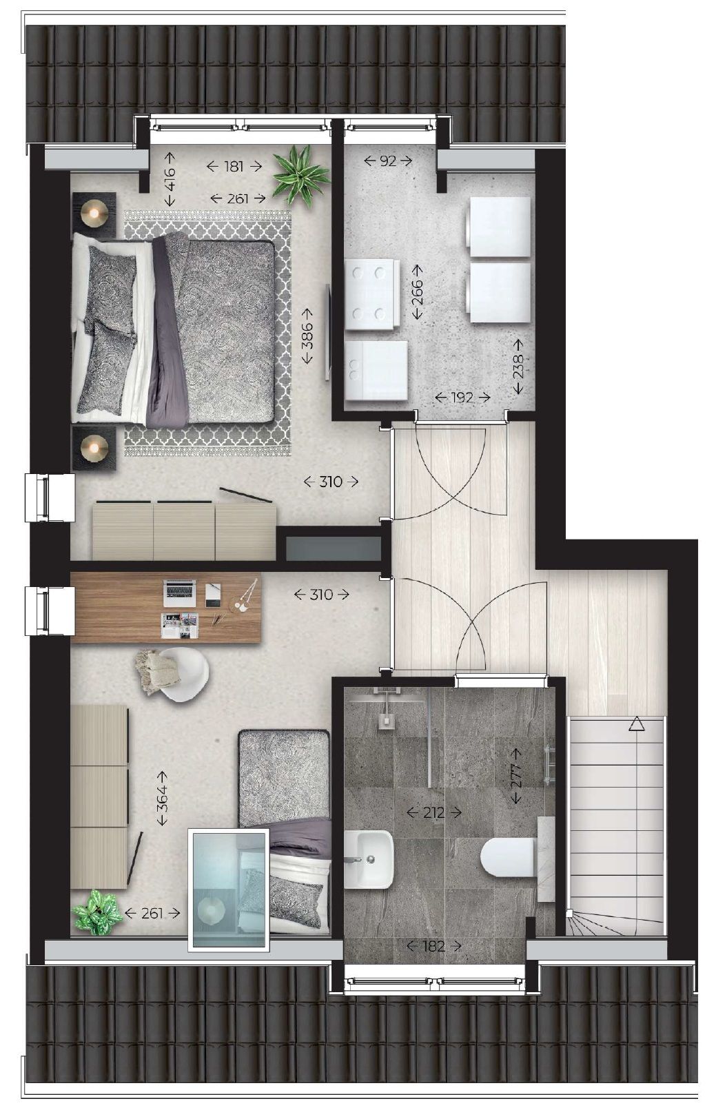 Foto 10 van Bovenwoning met dakterras (Bouwnr. 12)