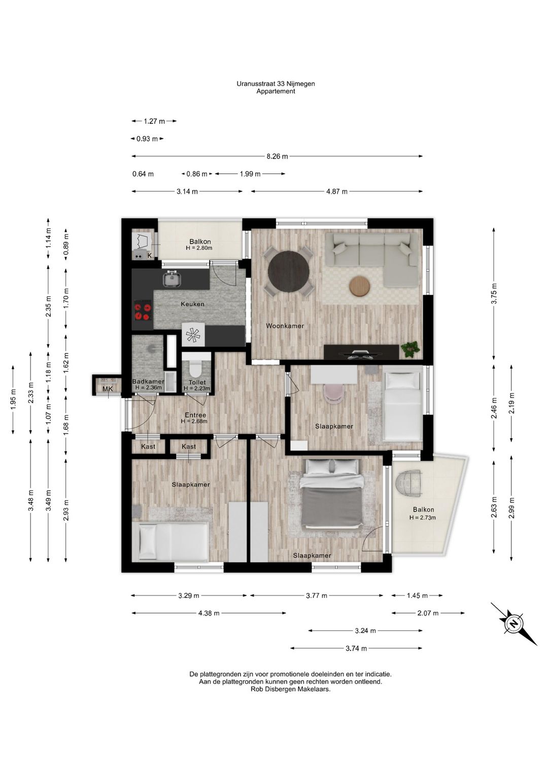 Spacious Move-in Ready Apartment with Two Balconies and Private Storage in Nijmegen — 56